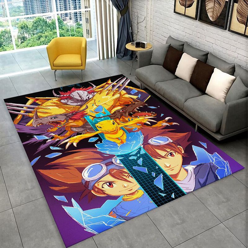 Outdoor Adventure Kids - Digimon Adventure Angewomon Agumon Cartoon Carpet