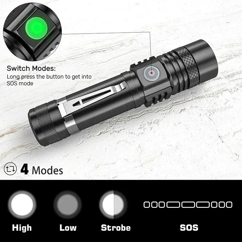 T6 LED Rechargeable Flashlight - đánh giá và giá Outdoor Adventure Camp