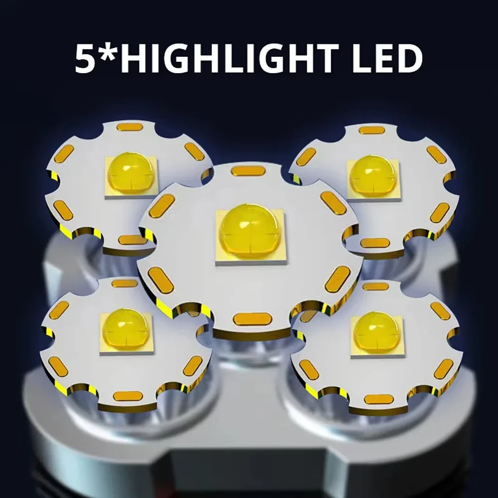 5 LED High Power Led Flashligh - đánh giá và giá Outdoor Adventure Camp