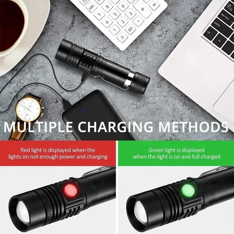 T6 LED Rechargeable Flashlight - đánh giá và giá Outdoor Adventure Hiking